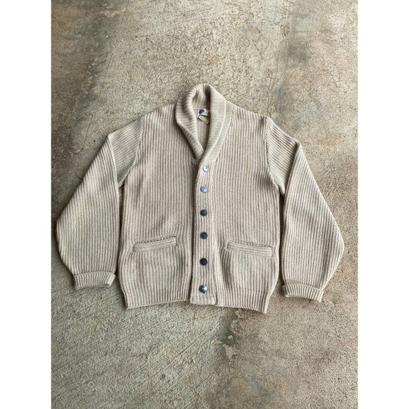 Vintage 60’s Pilgrim Sears Shawl Collar Cardigan Sweater - Picture 1 of 8